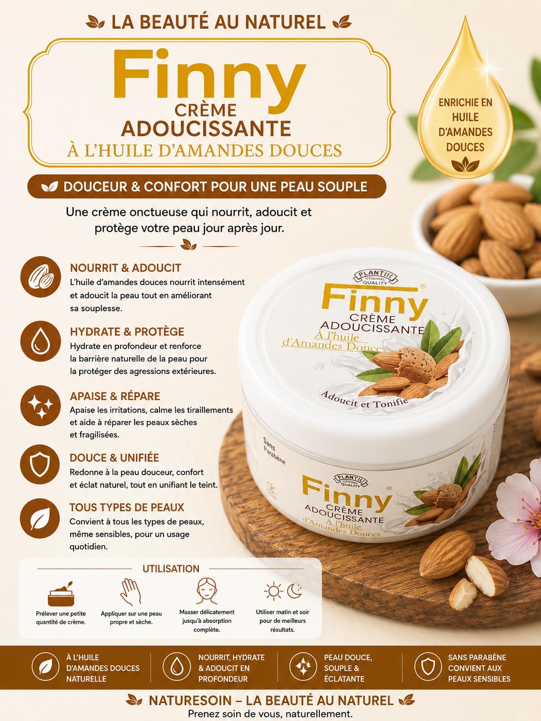 Crème Adoucissante A l’huile d’Amandes douces 100ml