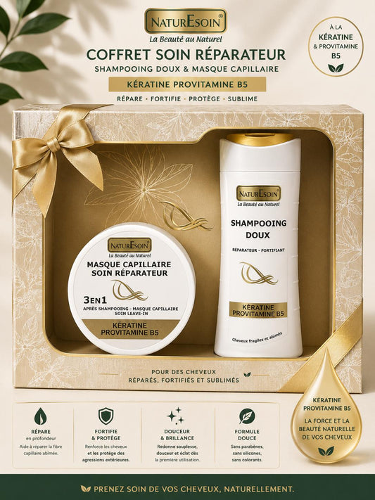 Coffret Soin cheveux à la kératine