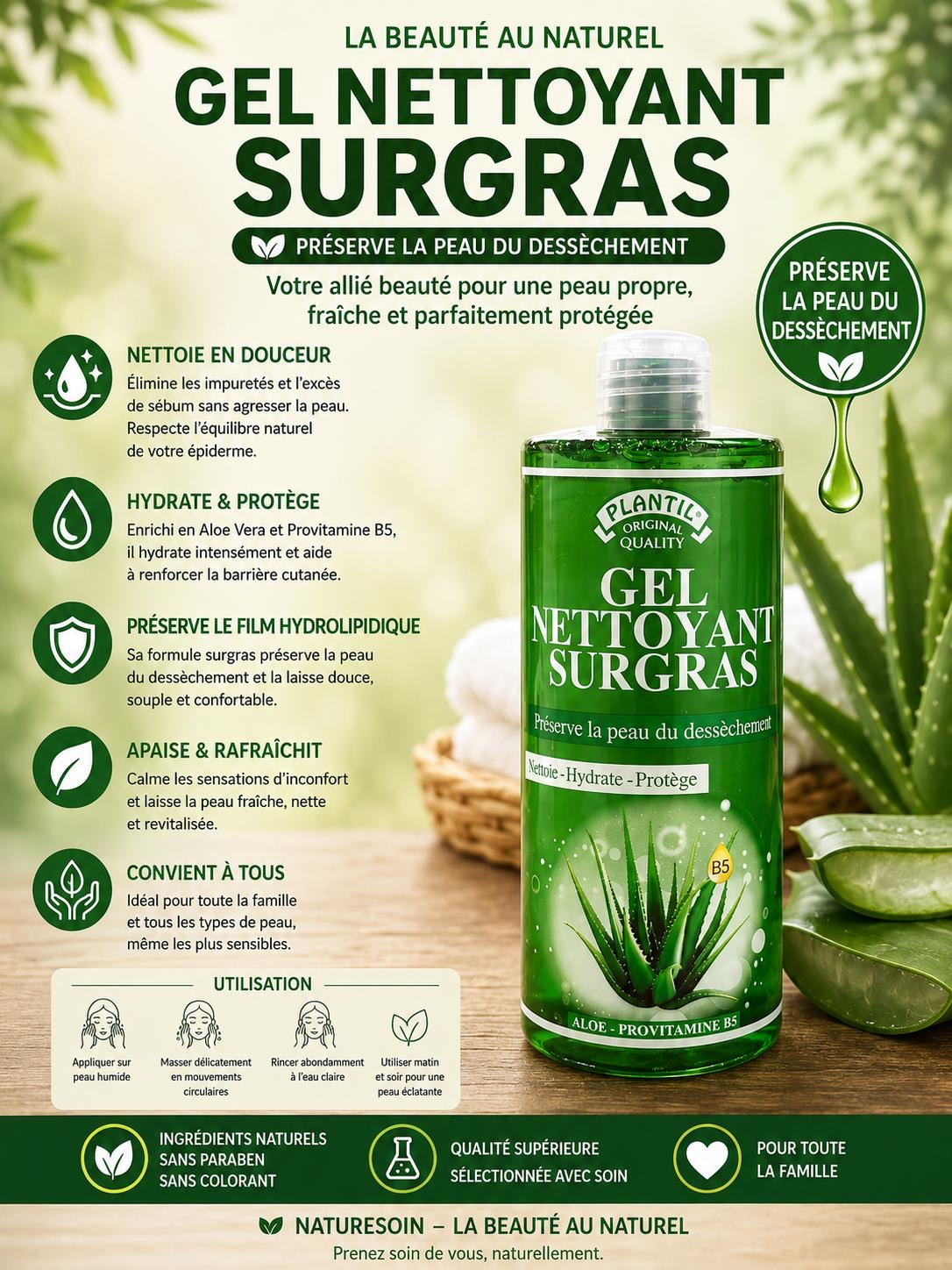 Gel Nettoyant Surgras 500ml