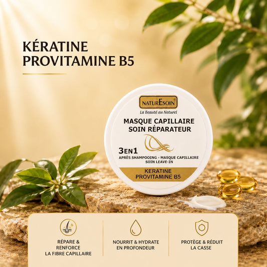 Masque capillaire soin Réparateur en Kératine et Provitamine B5 250ml