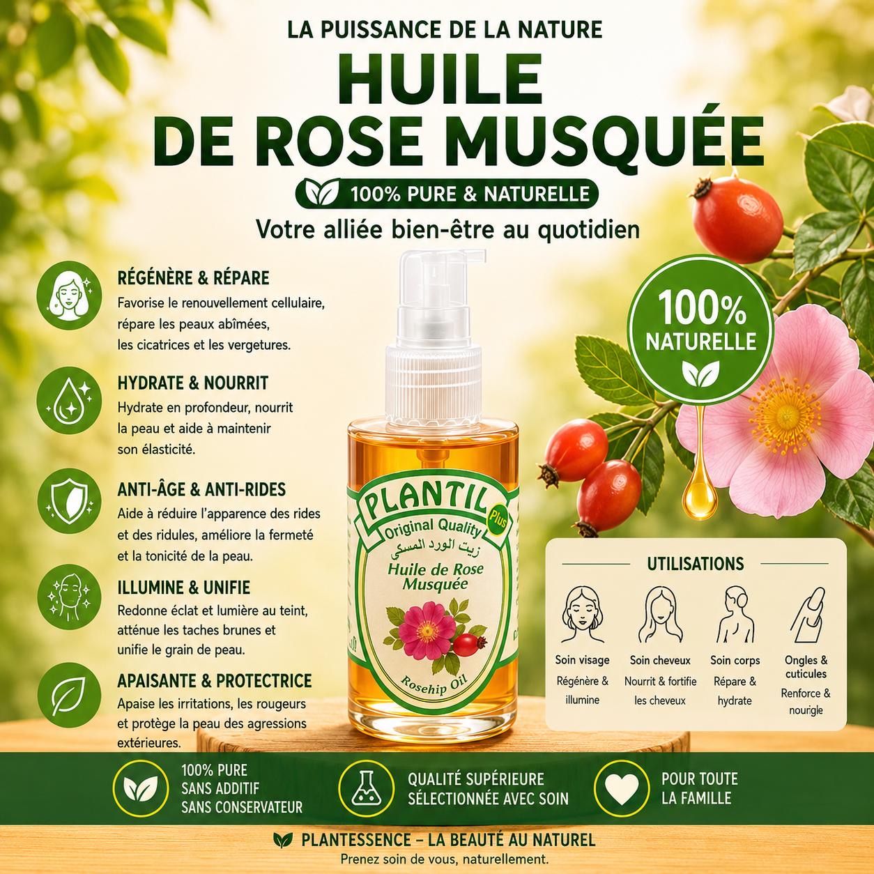 Huile de rose musqué 40ml
