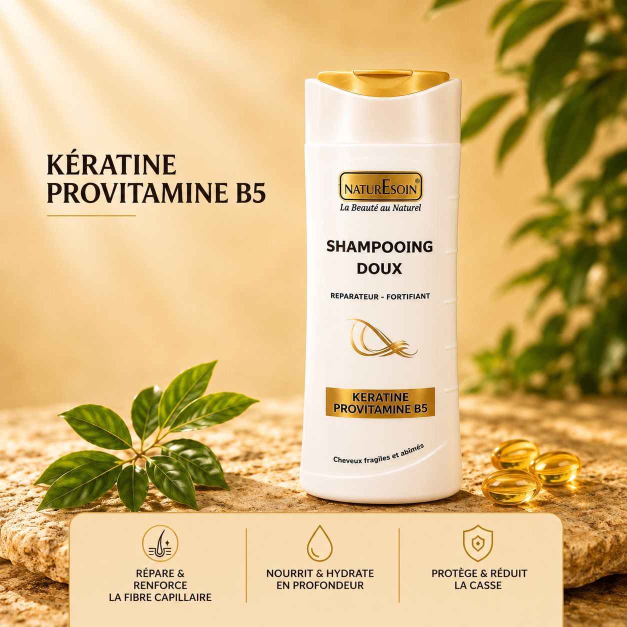 Shampooing doux à la kératine 250 ml