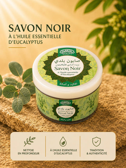 Savon Noir A l'huile essentielle d'Eucalyptus 200ml
