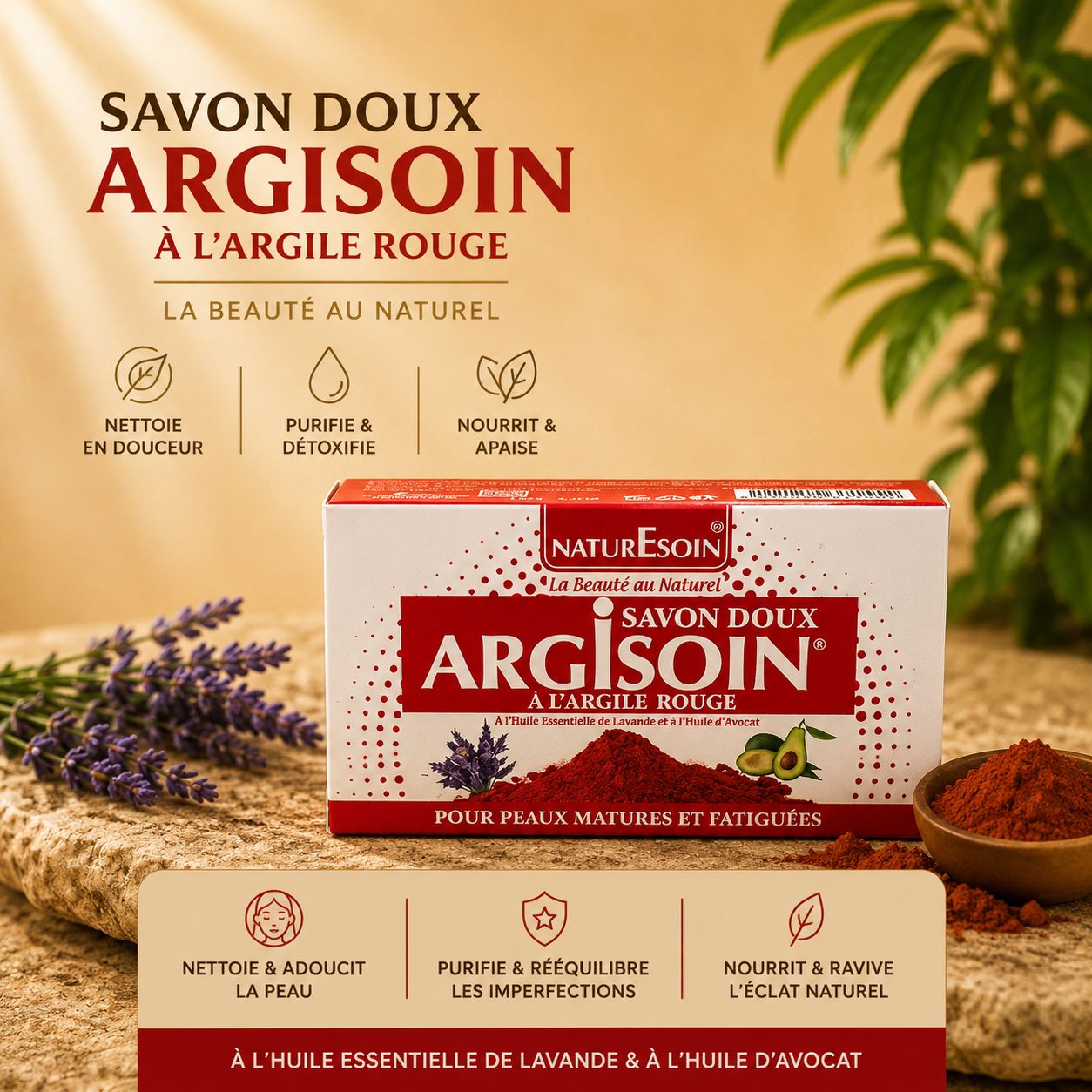 Savon à l'argile rouge 125 g