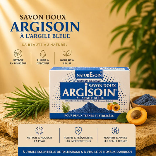Savon doux 125g - Argile bleue