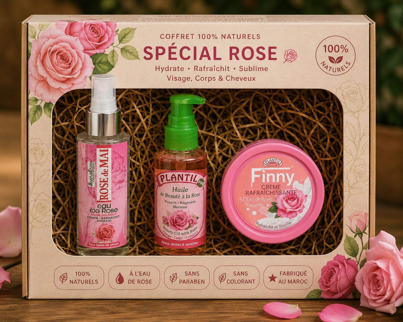 Coffret soin à la rose
