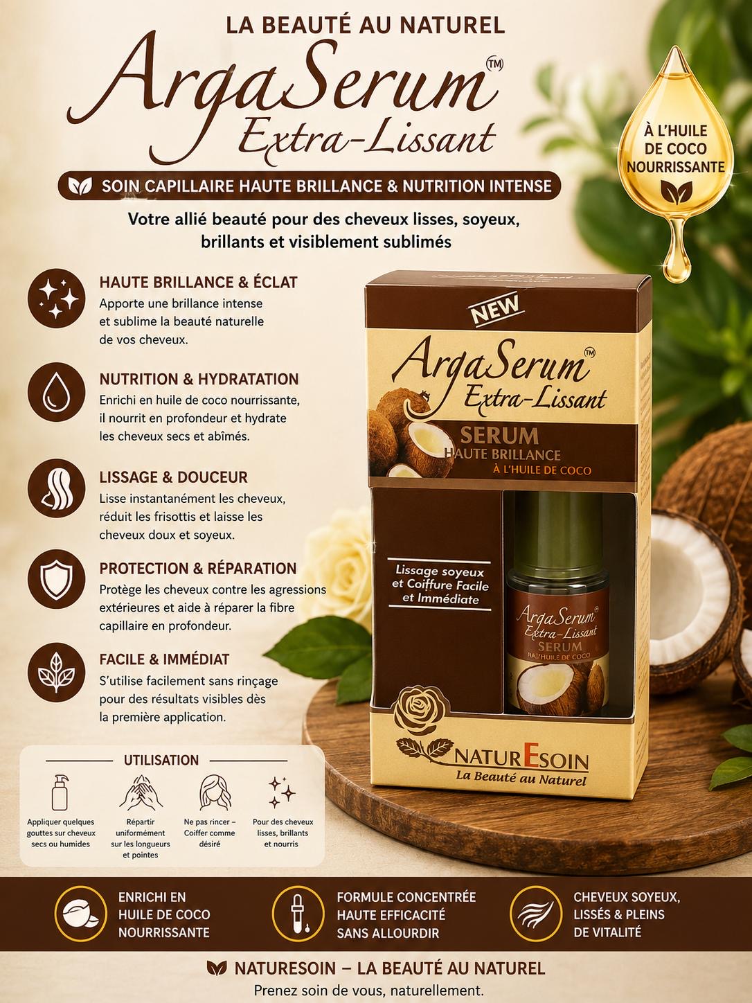 Sérum capillaire 50ml - Huile de coco