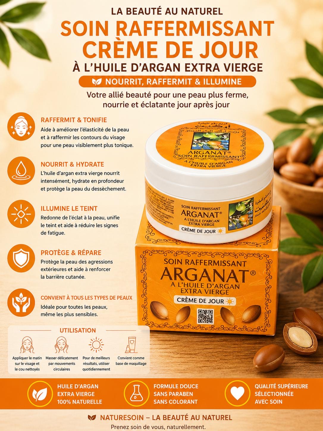 crème Raffermissante à l’huile d’Argan 100ml