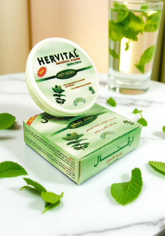 Poudre dentaire blanchissante à l’huile essentielle de Menthe 50g